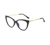 Cyxus Ojo de Gato Gafas de Luz Azul Mujer Reduce Fatiga Ocular Protección UV para Pantallas de Ordenador（8144T01 Negro）