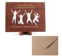 CYZBL 20 x 15 cm Regalo de Dinero de Madera, Embalaje para Regalos de Dinero con Soporte, Sobre para Regalo Dinero Boda, Dinero Juventud Regalo Madera para Chicas Jóvenes