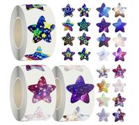 CYZJPRVN Pegatinas de Estrellas Brillantes Pegatinas de Estrellas Pegatinas de Estrellas Doradas Oro Recompensa Estrella Pegatinas para Niños Pegatinas de Estrellas para Manualidades 3 Volúmenes