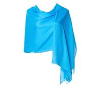 CYZLANN Bufandas de mujer 100% seda largas bufandas ligeras para mujeres, Lake Blue, talla única