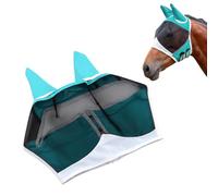 CYZTD - Máscara de mosca para caballo, transpirable, elástica, ojo grande con orejas para caballos (L)