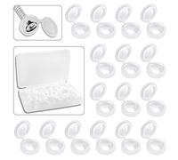 CZ Store Tapas para Tornillos - ✮✮GARANTÍA DE por Vida✮✮ - Tapones Redondos Plástico Blanco Cabeza Plana y Estrella Calibre 6/8 - Cierre a Presión - Juego de 60 con Estuche