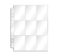 CZAKOMIX 30 Fundas Cartas, Utilizables por Las Dos Caras, Toploader, 540 Bolsillos en Total, Fundas Cartas Pokemon, 29 * 22,4cm, para Carpetas de 11 Anillas, para Postales, Fotos, Tarjetas de Fútbol