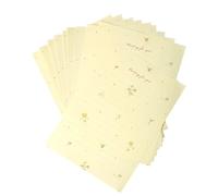 CZAKOMIX 60 Hojas de Papel Carta, Diseño de Flores Amarillo Crema, Papel Verjurado, 25.5 * 18.4cm, Papeles de Escritura, para la Escritura Diaria, Deseos de Vacaciones, Manualidades Creativas