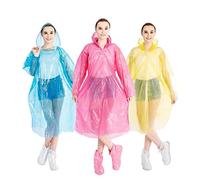 CZAYEFNH 10 paquetes de ponchos desechables para la lluvia, Desechable e Impermeable Emergencia Raincoat, para hombres, mujeres, camping, ciclismo y actividades al aire libre