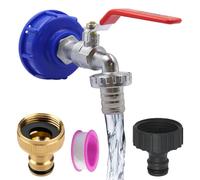 CZAYEFNH Adaptador de Depósito IBC 3/4" S60X6 Grifo Jardín de Latón para Depósito Agua de 1000 Litros, Tanque con Pico, Conector de Grifo para Conectar a la Salida de Depósito
