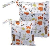 CZAYEFNH Bolsas Impermeables para Infantes - Conjunto de 2 Neceser para Pequeños, Mochila Walking Mum, Bolsa de Tela y Bolsa Impermeable para Guardería - para Pañales, Ropa de Bebé, Merienda y Más