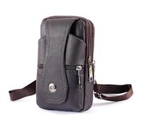 CZAYEFNH Bolso para Movil, Cuero Genuino Bolsa Cintura Hombre, Funda Movil Cinturon, Fundas de teléfono con Clip para Cinturón, Presilla para Cinturón, Correa para El Cuerpo