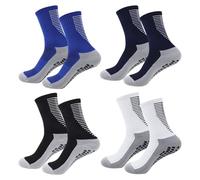 CZAYEFNH Calcetines Antideslizantes Futbol,4 Pares Elásticos Calcetines Deporte Running Hombre Mujer, Algodón Calcetines De Compresión Para Ciclismo Baloncesto Correr Yoga Escalada Maratones