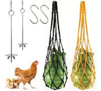 CZAYEFNH Comedero para Gallinas Ponedoras, Alimentador de Pollos para Verduras, Snacks y Juguetes, Ideal para Gallinas, Pollos y Pájaros, Comedero Automático y Juguete para Mascotas.
