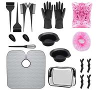 CZAYEFNH Kit Profesional De Tinte Para Cabello De 17 Piezas - Accesorios Completos Para Teñir, Capa Protectora, Gorro De Ducha Desechable