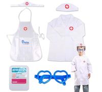 CZAYEFNH Maletín Médico Juguete - 6 Piezas de Conjunto de Disfraz de Doctora para Infantes con Estetoscopio de Juguete - Obsequios Ingeniosos para Médicos y Juguetes Educativos