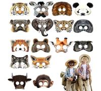 CZAYEFNH Máscaras de animales para niños disfraces fiesta infantil 16 unidades tamaños variados color surtido para cumpleaños, clase, carnaval o juegos de rol