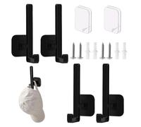 CZAYEFNH Perchero Pared para Gorras，[Pack de 4 Colgador de Pared Multifuncional para Gorras de Invierno - Fácil Instalación, Diseño L, Organizador Gorras y Almacenaje para Dormitorio o Vestidor