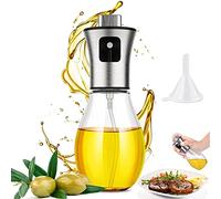 CZAYEFNH Pulverizador de aceite para alimentos, botella de aceite vidrio apto para alimentos acero inoxidable, Spray Aceite para Freidora de Aire 200ml, para cocinar aceite de oliva