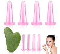 CZAYEFNH Ventosas Faciales,9 Piezas Ventosas Masaje, Guasha Facial，Perfecto para uso en el hogar o en entornos como salones de belleza