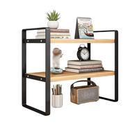 CZDANG Wooden Open Bookcas Office Furniture Small Storage Bookshelf Modern Metal and Wood Standing Etagere Bookcase for Home Office Living Room Bedroom(Zwart,50 * 20 * 36cm)