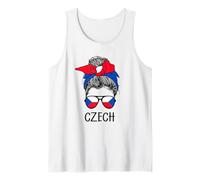 Czech Girl Czech Heritage Czech Republic Flag Camiseta sin Mangas