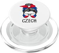 Czech Girl Czech Heritage Czech Republic Flag PopSockets PopGrip para MagSafe