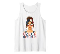 Czech Girl Czech Republic Flag Czech Girlfriend Wife Camiseta sin Mangas