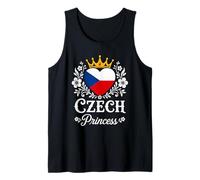 Czech Princess Czech Republic Flag Proud Czech Girl Camiseta sin Mangas