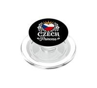 Czech Princess Czech Republic Flag Proud Czech Girl PopSockets PopGrip para MagSafe