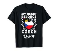 Czech Queen Czech Wife Girlfriend Czech Republic Flag Camiseta
