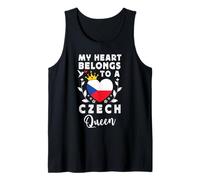 Czech Queen Czech Wife Girlfriend Czech Republic Flag Camiseta sin Mangas