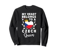 Czech Queen Czech Wife Girlfriend Czech Republic Flag Sudadera
