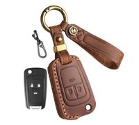 CZEMAM Funda de cuero para llave de coche para Chevy Sonic Trax Volt 2013 | Funda protectora para llave Buick LaCrosse Verano Enclave, accesorios para llave de coche, protector con llavero de 3 botones