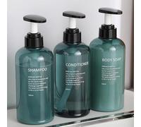 Czemo 3 Piezas Dispensador de Gel y Champu Ducha 500ml Botellas de Bomba Recargables para Jabón Loción Botellas Vacías con Bomba Plastico