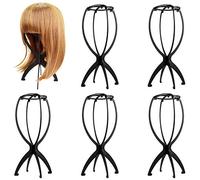 Czemo 6 Piezas Soporte de Peluca Soporte de Exhibición Maniquí Cabeza Simulada Casquillo del Pelo Titular Plegable
