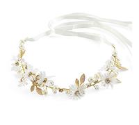 Czemo Diadema de Flores Corona Flores Guirnaldas Corona Novia Tiara Flores Pelo Banda Pelo Guirnalda Flores Tocado Boda (#1)