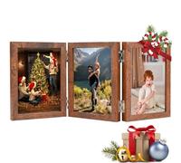 Czemo Marco de Fotos Triple 10x15cm, Plegable Marco Collage 3-6 fotos, Marco Fotos Multiple para Retrato Marco Decoración hogareña Día de la Madre Boda