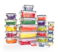 Czemo Recipientes de Plástico Alimentos Herméticos 48 Piezas (24 envases, 24 tapas), Botes Cocina Almacenaje con Tapa, Envases para Almacenamiento Sin BPA