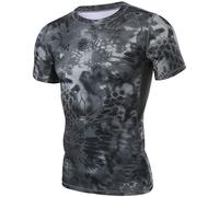 Czen Camiseta Deportiva para Hombre, Camisa Militar Camuflaje Camiseta de Secado Rápido Camiseta de Manga Corta Camiseta Táctica Delgada para Senderismo Ciclismo Airsoft Caza Paintball
