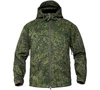 Czen Chaqueta Softshell de camuflaje táctico para hombre Otoño Invierno Ejército al aire libre Militar Forro polar Chaqueta impermeable con capucha Abrigo de caza (russia camo,XL)