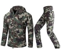 Czen Chaqueta y pantalones tácticos para hombre, traje de ropa de combate, uniforme de caza de camuflaje militar, conjunto de 2 uds, traje de ropa Multicam del ejército (JUNGLE,L)
