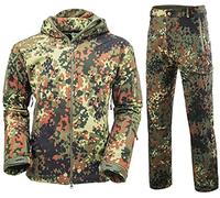 Czen Chaqueta y pantalones tácticos para hombre, traje de ropa de combate, uniforme de caza de camuflaje militar, conjunto de 2 uds, traje de ropa Multicam del ejército (DEDEMC,XL)