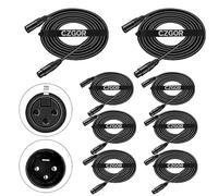 Czgor Cables DMX de 3 metros 8 paquete, 3 Pines XLR Macho a Hembra Cable DMX para Señales de Iluminación para Conectar Cables Ópticos