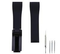 Czjiaqh Correa de reloj de goma de 20 mm para hombre, compatible con Rolex Daytona, negro, verde, agua, fantasma, deportes al aire libre, correa de reloj de silicona, accesorios para mujer (hebilla