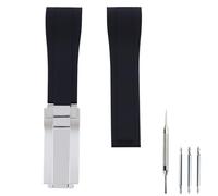 Czjiaqh Correa de reloj de goma de 20 mm para hombre, compatible con Rolex Daytona, negro, verde, agua, fantasma, deportes al aire libre, correa de reloj de silicona, accesorios para mujer (hebilla