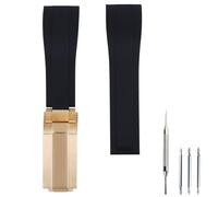 Czjiaqh Correa de reloj de goma de 20 mm para hombre, compatible con Rolex Daytona, negro, verde, agua, fantasma, deportes al aire libre, correa de reloj de silicona, accesorios para mujer (hebilla