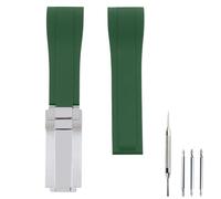 Czjiaqh Correa de reloj de goma de 20 mm para hombre, compatible con Rolex Daytona, negro, verde, agua, fantasma, deportes al aire libre, correa de reloj de silicona, accesorios para mujer (hebilla