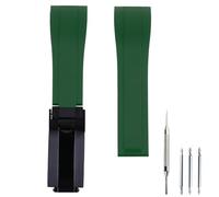 Czjiaqh Correa de reloj de goma de 20 mm para hombre, compatible con Rolex Daytona, negro, verde, agua, fantasma, deportes al aire libre, correa de reloj de silicona, accesorios para mujer (hebilla