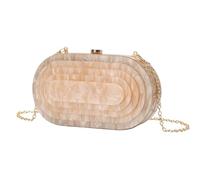 CZKE Bolso bandolera para mujer, diseño de mármol, para teléfono móvil, albaricoque, 21x6.5x11.5cm