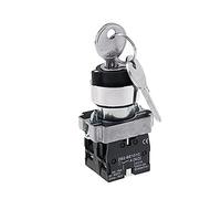 CZKE XB2-BG21 XB2-BG33 XB2-BG53 Interruptor de Perilla de Control de tecla 1NO/2NO 2/3 Coloque el botón de Bloqueo de selección automático/de restablecimiento automático 22 mm (Color : XB2-BG33)