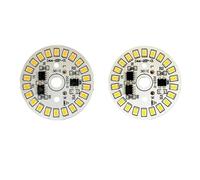 CZMDKEXM 2pcs LED Bulb Patch Lamp SMD Plate Circular Module Light Source Plate for Bulb Light AC 220V Led Chip Spotlight Downlight LED Lamp(7W-220V,Cold White)