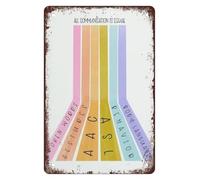 CZMDKEXM All Communication Is Equal Aluminum Sign Vintage Retro Tin Wall Decor Funny Novelty for Bar Cafe Office Man Cave 8 X 12 in