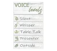 CZMDKEXM Battery Operated Push Lights and Noise Level Poster Set Voice Chart with LED Tap Light for Classroom Teachers Management Supplies Decor(Unframed,12x18inch(30x45cm))